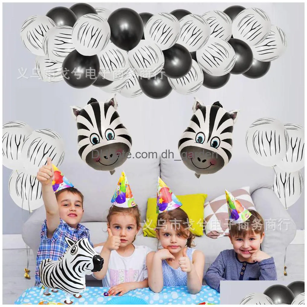 christmas party supplies jungle animals decoration tiger cow birthday balloon set farm balloon