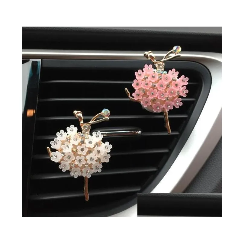 ballet girl air vent clip perfume fragrance air freshener dancing aroma decoration accessory car interior