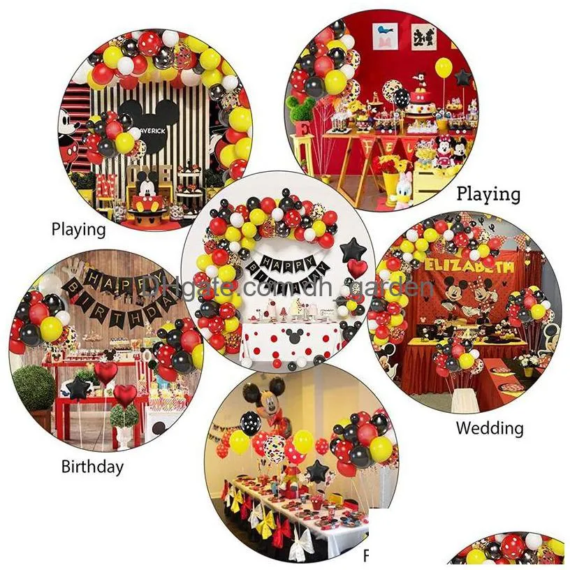 christmas party supplies cartoon mouse balloon chain arch garland theme birthday party decoratio