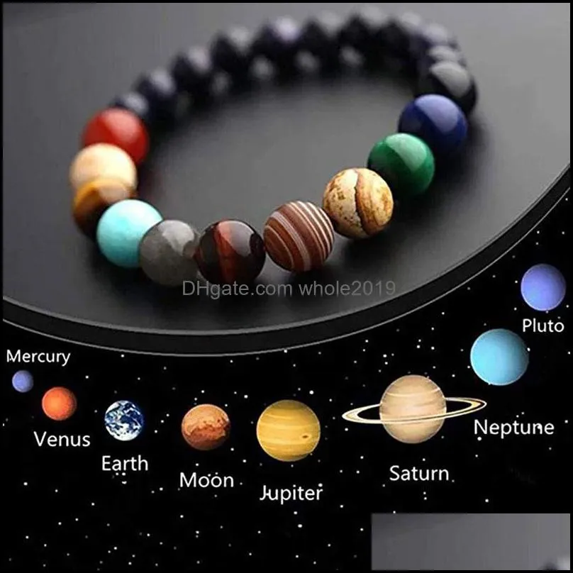 10mm handmade braided natural stone strands beads energy charm bracelets for women men party club decor jewelry