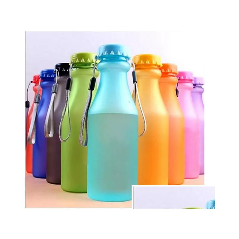 550ml plastic sports bottles for water leakproof yoga gym fitness shaker unbreakable bottle fit children