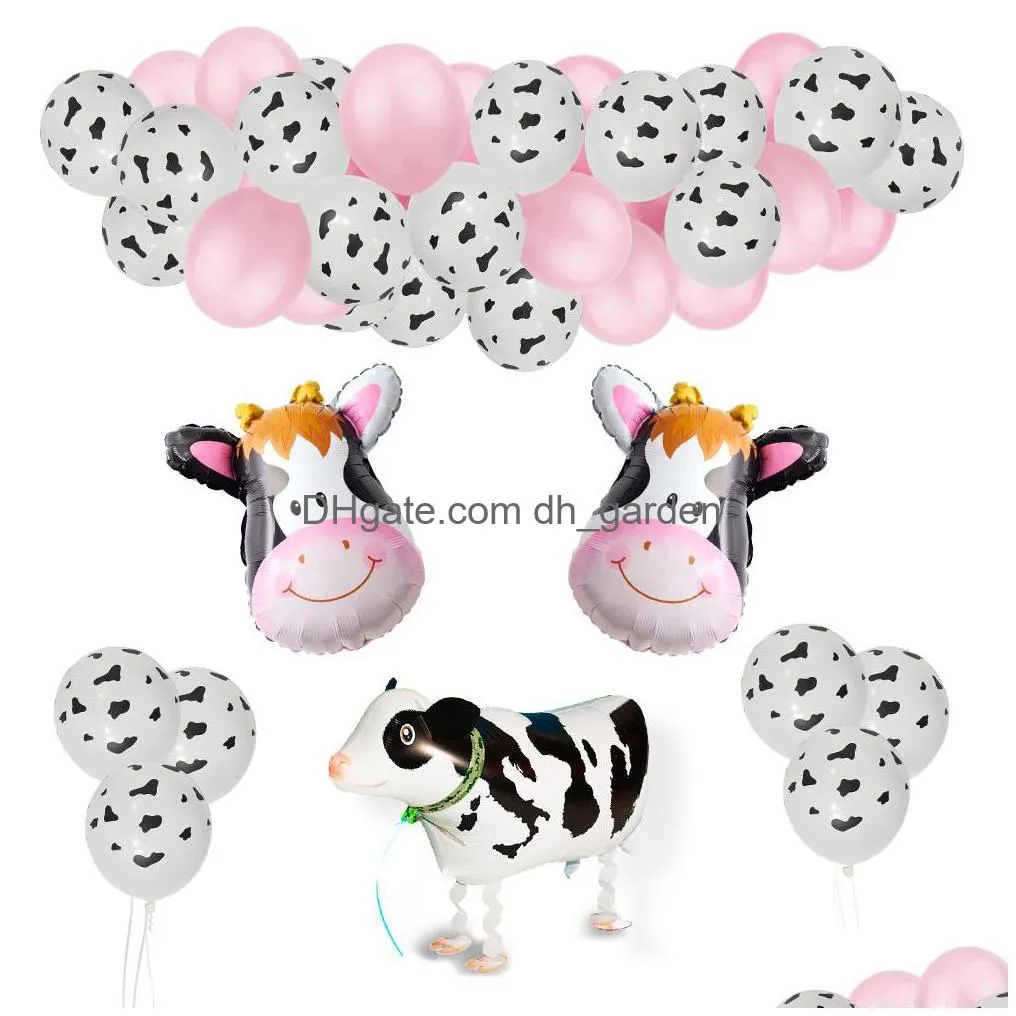 christmas party supplies jungle animals decoration tiger cow birthday balloon set farm balloon