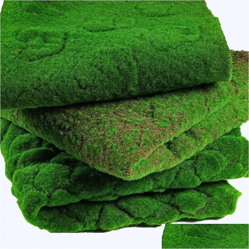 100x100cm artificial moss fake green plants mat faux moss wall turf grass for shop home patio decoration greenery