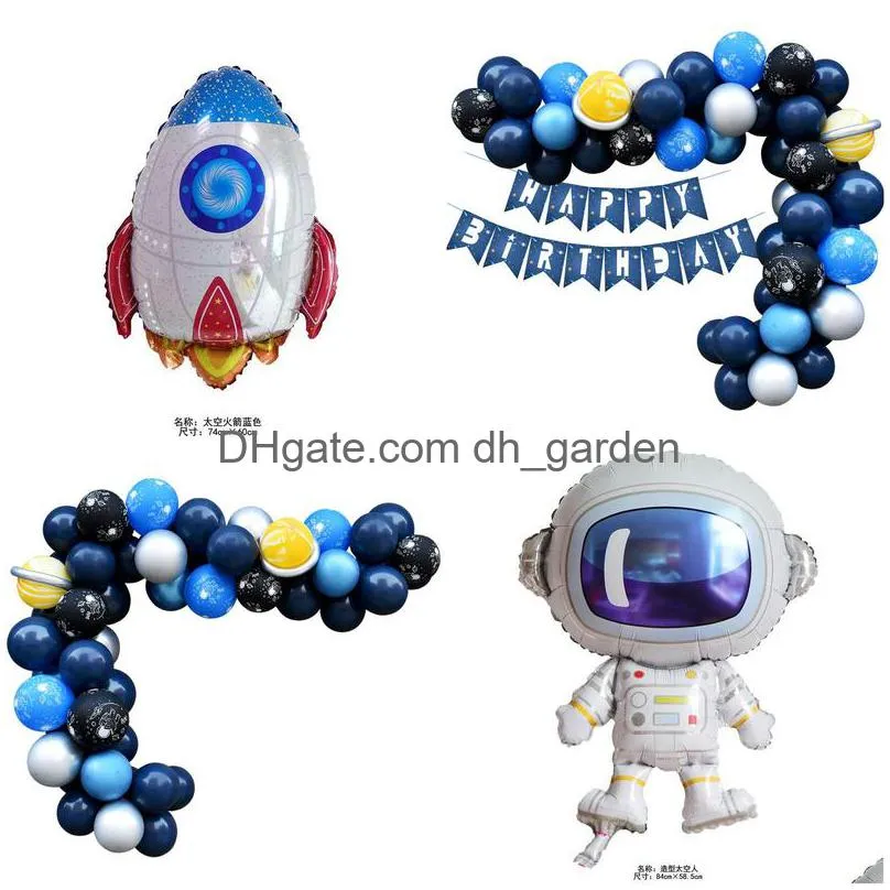 christmas party supplies astronaut themed birthday decoration props boy astronaut poster balloon package