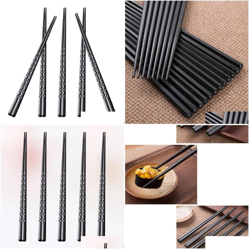 chopsticks 5 pairs reusable nonslip luxury japanese style