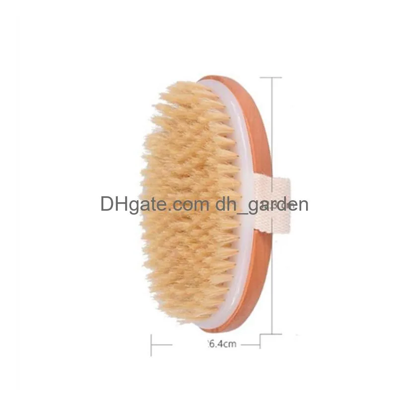 bath brush dry skin body soft natural bristle spa the wooden brushs bath shower bristle brush without handle t2i52093