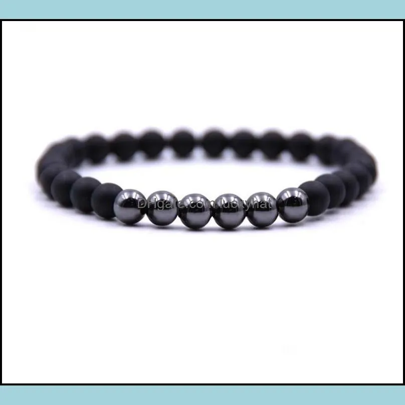 magnetic bracelet black agate male and female sexual anxiety relief aura cure fashion  bracelet