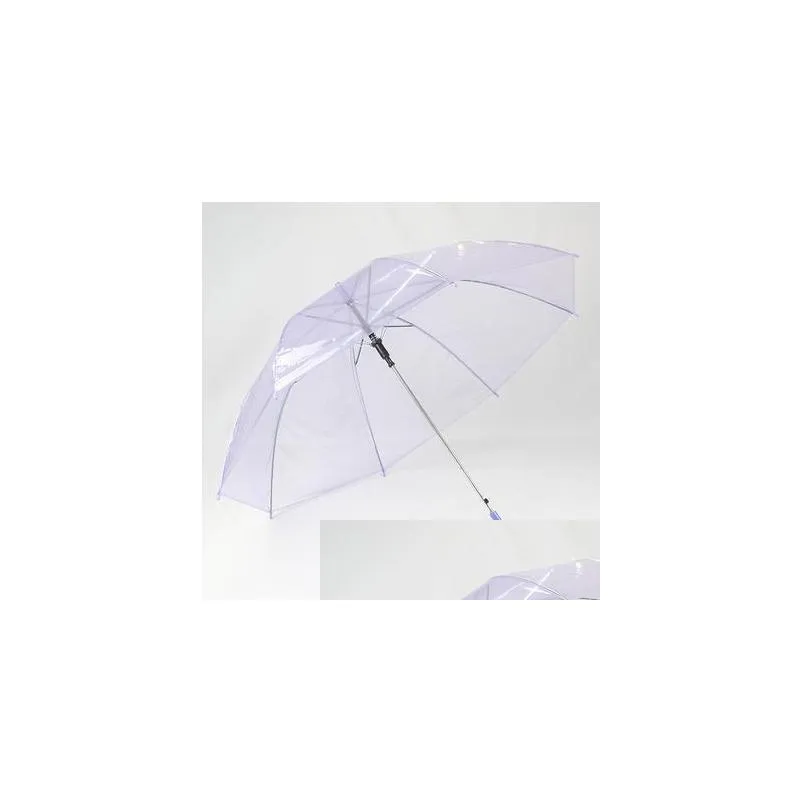 7 colors transparent umbrella pvc jell umbrella for wedding decoration dance performance long handle umbrellas p o props umbrella