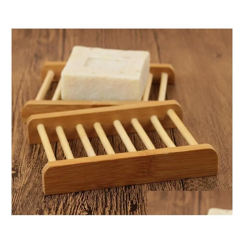 bamboo soap holder wooden natural bamboo soap dish storage soap rack plate box container for bath shower plate bathroom