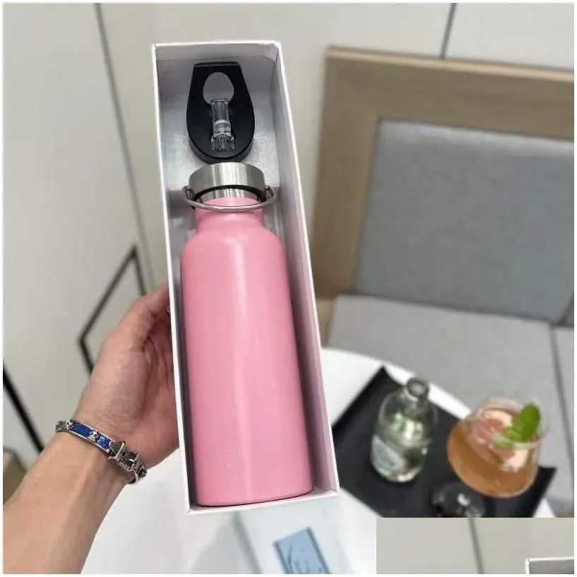 designer trend 500ml kettle bottle 9 colors stainless steel water bottles adults children outdoor cycling sports thermal insulation hipster