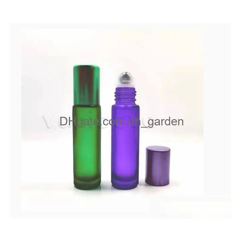 colors 10ml roller ball bottlesmatte color storage bottles glass refined oil bottle perfume bottle emptys bottlezc456