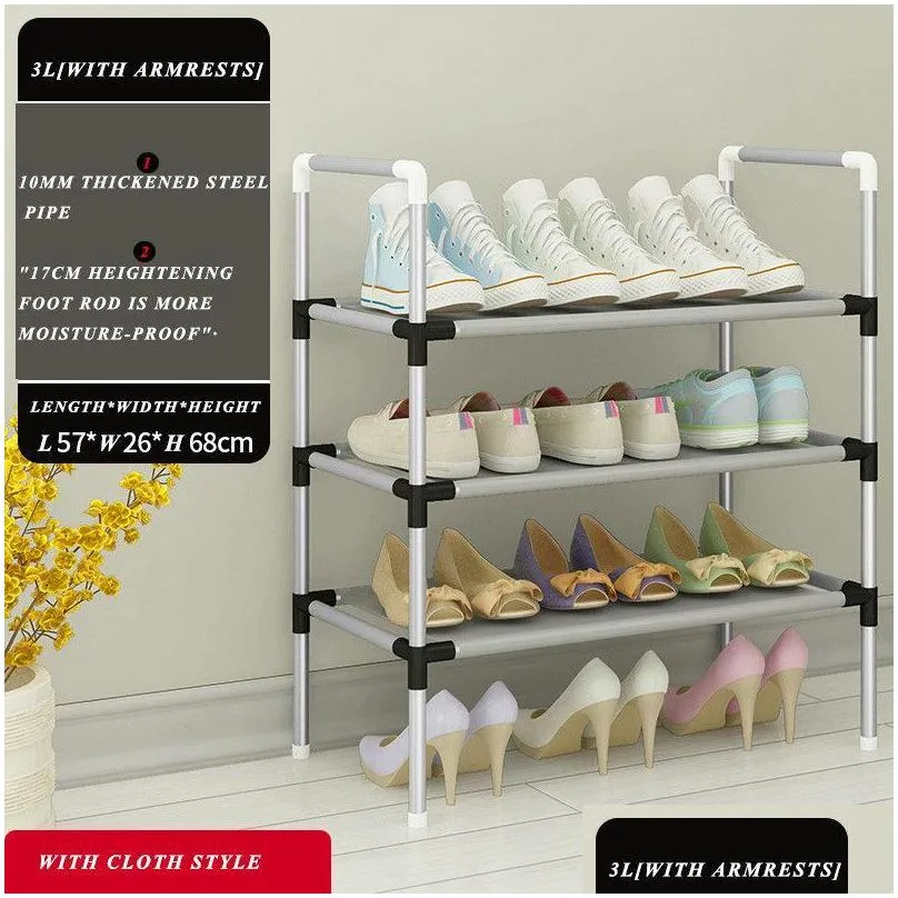 clothing wardrobe storage multilayer shoe cabinet easy to install shoes shelf organizer spacesaving stand holder entryway home dorm