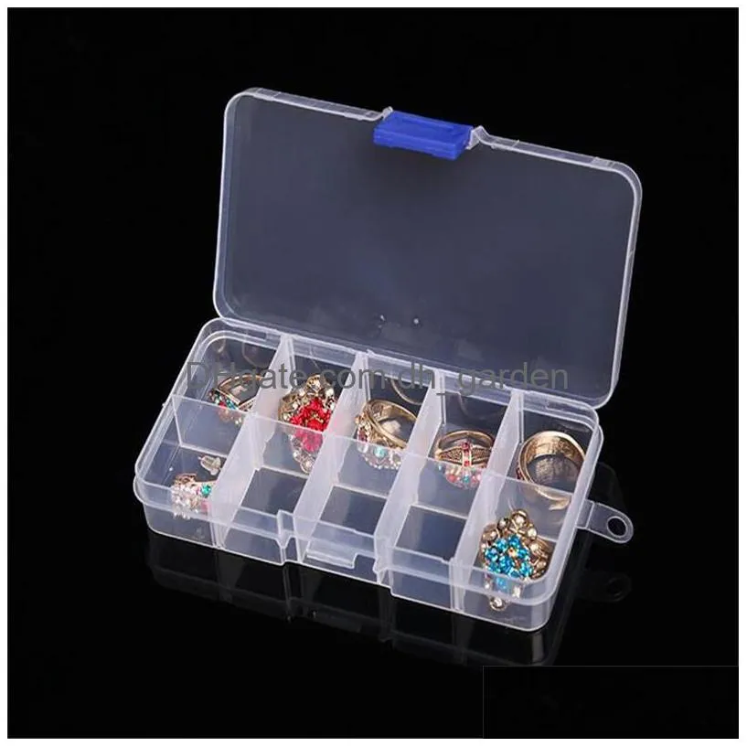 10 15 24 36 slots storage box plastic transparent display case organizer holder travel organizer box jewelry container