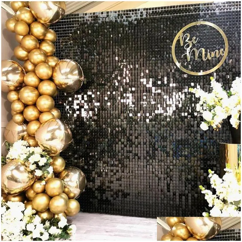 party decoration foil curtain background sequin backdrop wedding decor baby shower wall glitter birthday