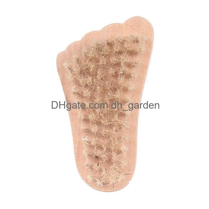 natural wood bristle brush bathroom cleaning full body massage brush cleaning nail brush bathroom accessories t2i51032