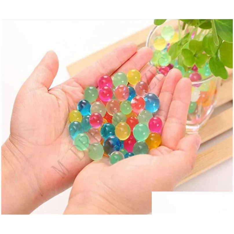 colorful hydrogel pearl shaped green crystal ball grow jelly water balls magic bio gel beads water beads wedding home decoration kids