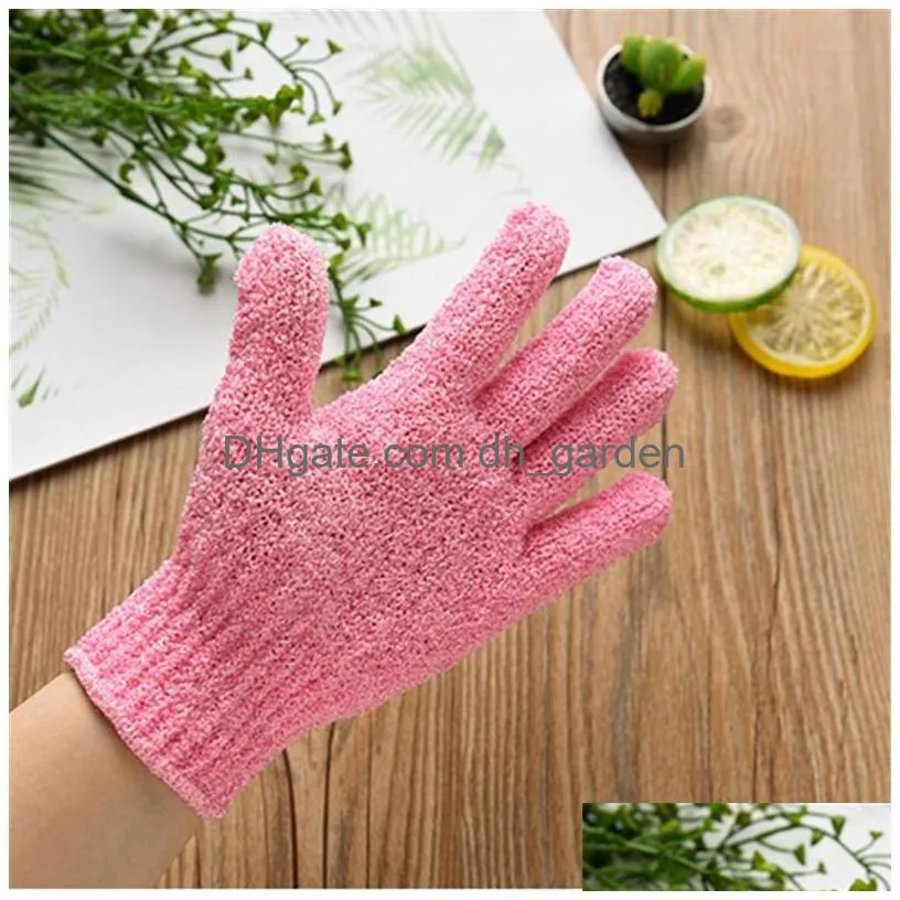 creative bathing gloves exfoliation skin massage and washing gloves candy bath towel 7 colors t500652