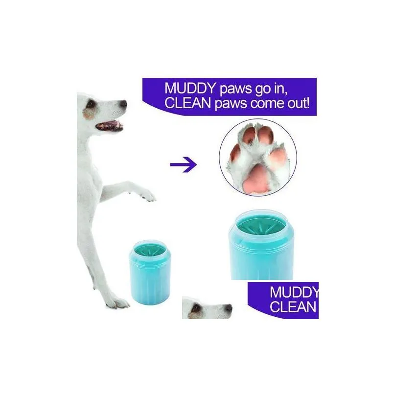 dog paw cleaner portable pet foot washer pet cleaning brush cup cats dogs feet cleaner soft brush for muddy feet pet grooming supplies