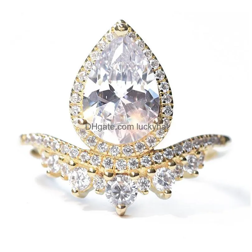 fashion jewelry boutique big drop crystal ring lady ring