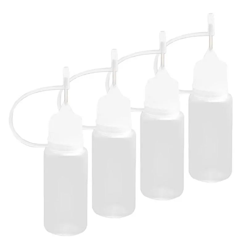 storage bottles jars 3/5/10pcs 10ml needle tip glue applicator bottle refillable for paper quilling diy scrapbooking craft tool