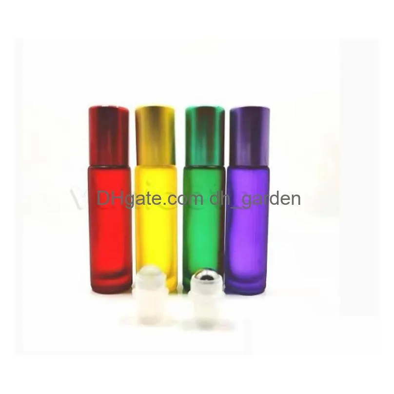 colors 10ml roller ball bottlesmatte color storage bottles glass refined oil bottle perfume bottle emptys bottlezc456