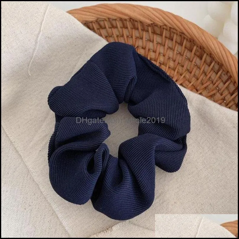 solid color headwear hair rubber bands ties ropes elastic hairbands children girls women ponytail holder fashion accessories