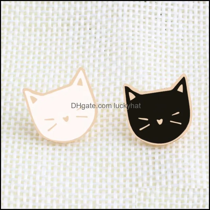 hot cartoon cute cat animal enamel brooch pin badge decorative jewelry style brooches for women gift t353 677 t2