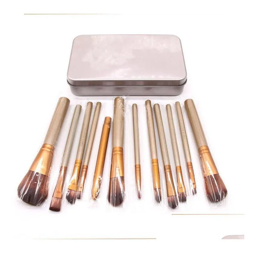 makeup tools brushes nude 12 piece professional brush sets iron box dhs shipping