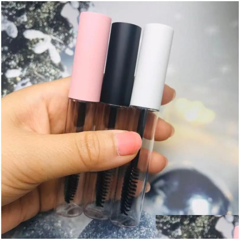 10ml empty mascara tube clear revitalash eyelash bottle frosted white pink lid cosmetic packing container