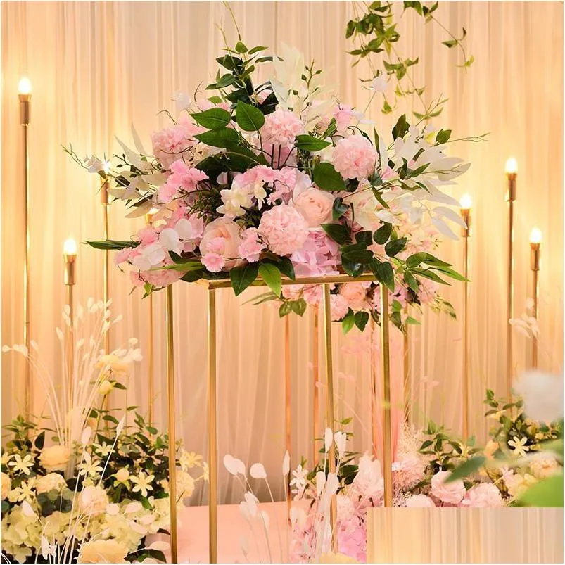 customize 40cm artificial rose wedding table decor flower ball centerpieces backdrop party floral road lead decorative flowers 