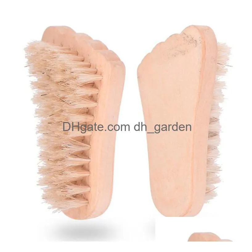natural wood bristle brush bathroom cleaning full body massage brush cleaning nail brush bathroom accessories t2i51032