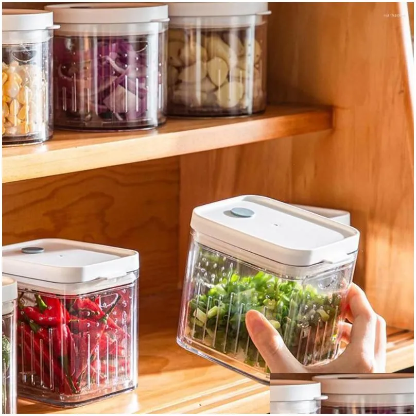 storage bottles transparent food box with drain tray easy clean stackable pp picnic fruit refrigerator organizer kitchen tools