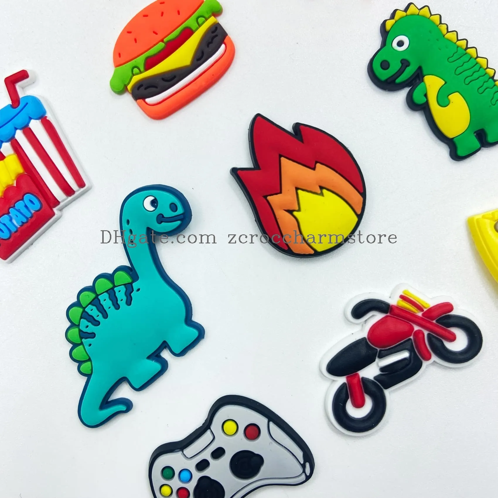 croc charms for boys sports gibits basketball and football baseball softball soccer with sneakers pvc charms for  cute dinosaur shoe charms for bracelet boys croc gibits for kids teens gifts