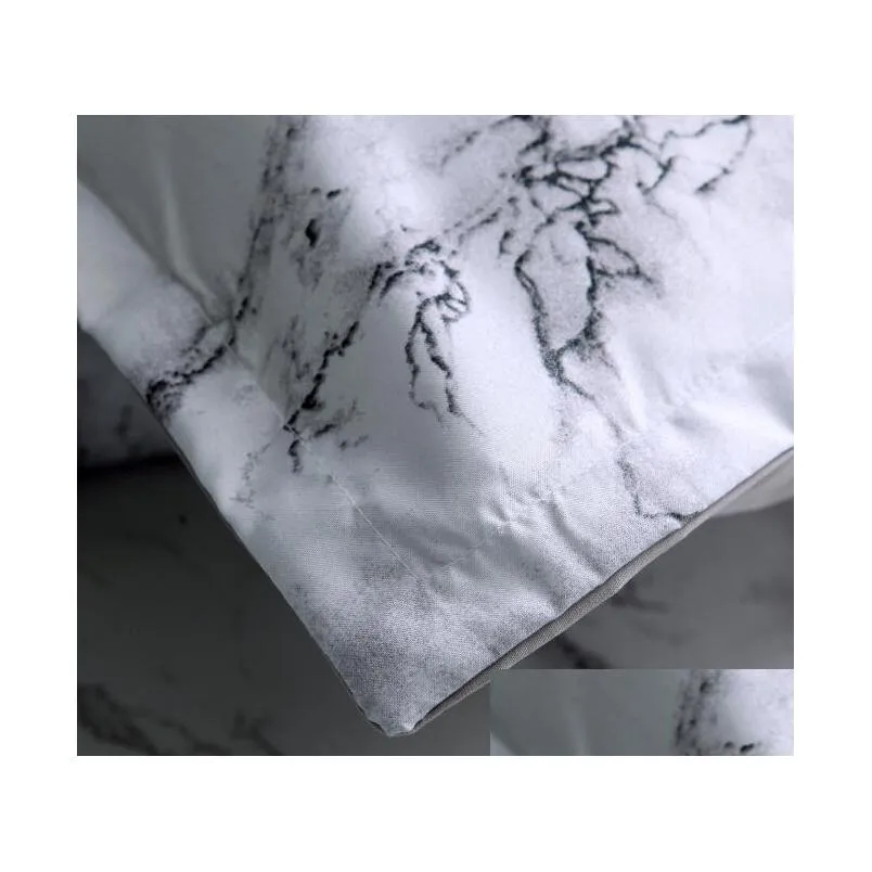 marble pattern bedding sets duvet cover set 2/3pcs bed set twin double queen quilt linen no sheet and filling