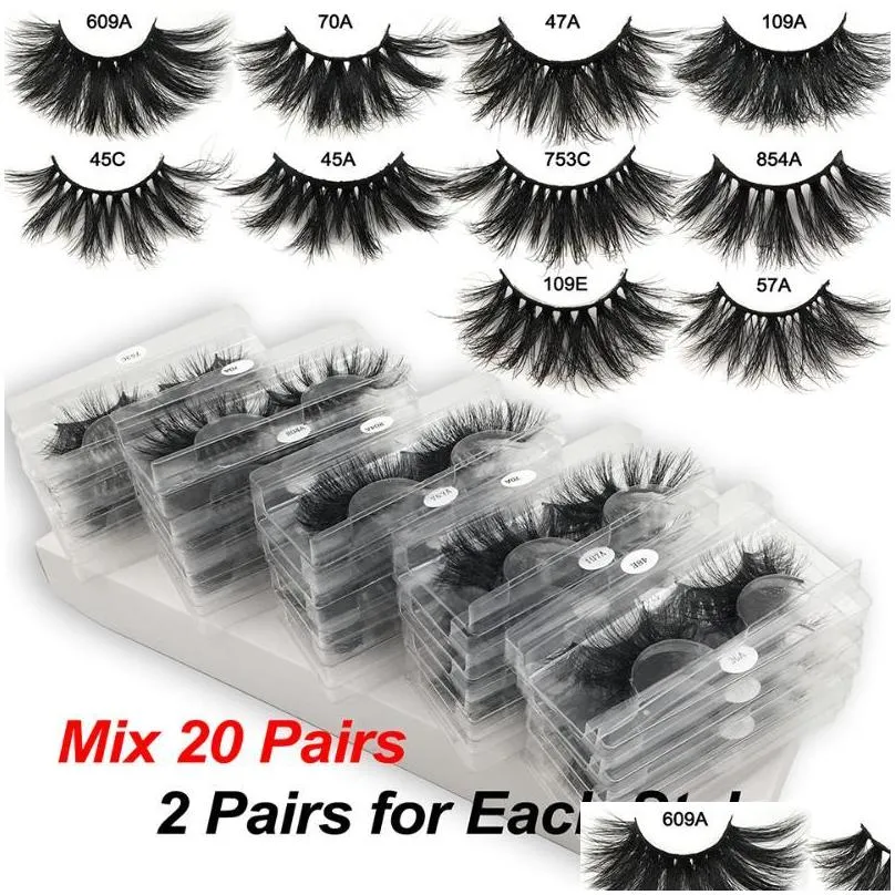 false eyelashes 20/30/40/50 pairs 25mm 3d mink lashes bulk wholesale dramtic long full eyelasehs vendors makeup