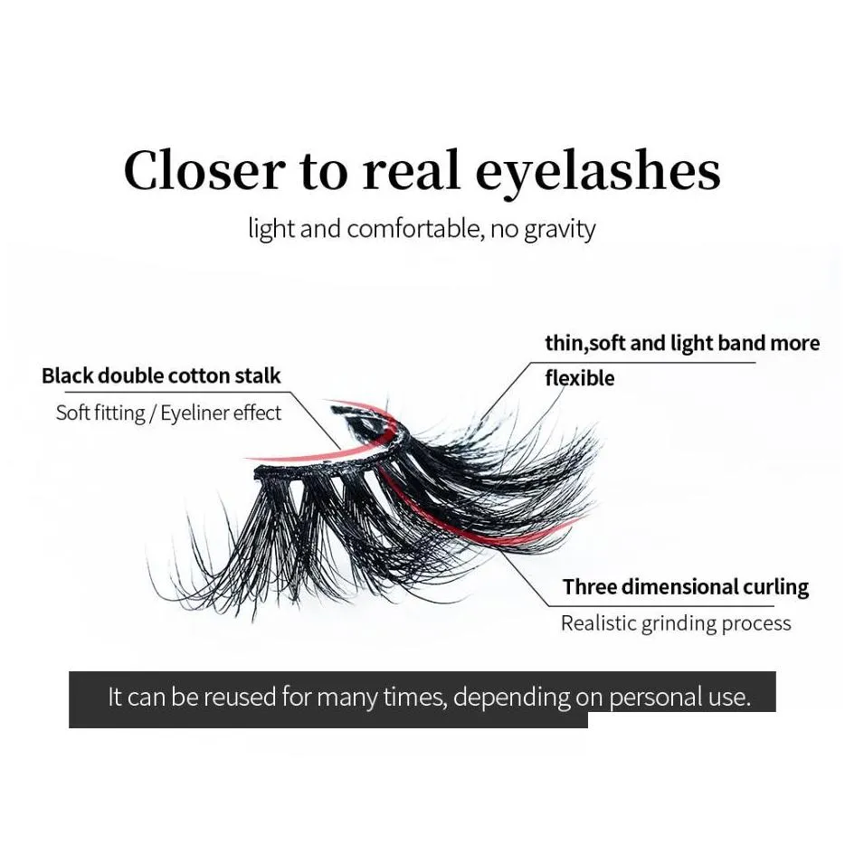 false eyelashes 20 pairs wispy artificial synthetic thick crisscross faux mink hair soft handmade dramatic volume eye lashes makeup