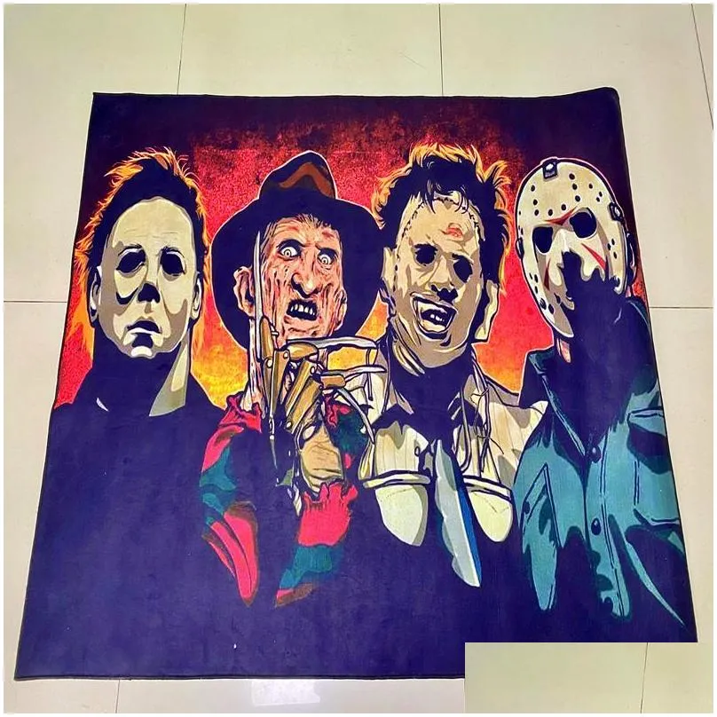 carpets evil guys living room rug halloween game rugs floormat soft bed bath non slip large carpet bedroom decor horror movie