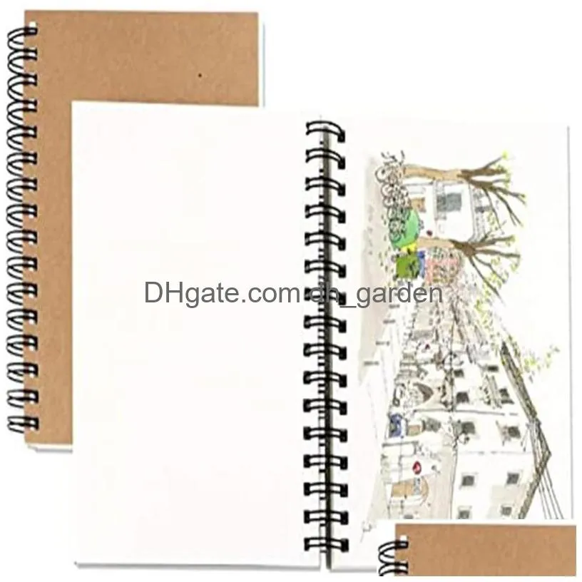 kraft cover notebooks journals planner notepads with blank paper brown copybook diary for travelers drawing painting