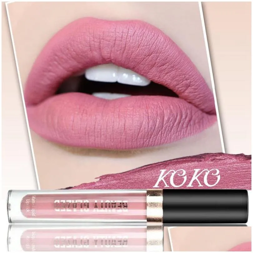 wholesale lip gloss liquid lipstick matte longlasting waterproof nonstick cup easy to wear lipgloss maquillage