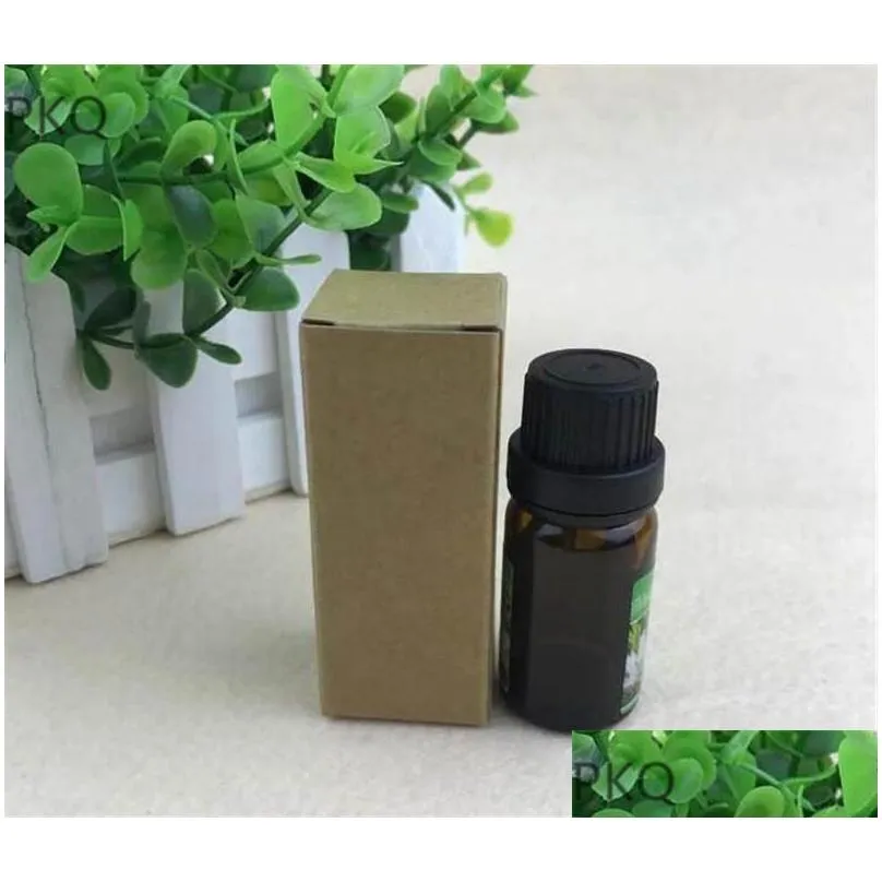 100pcs gift wrap 10ml/20ml/30ml/50ml/100ml white black kraft paper packaging box dropper bottle cosmetics party gift tubes cardboard