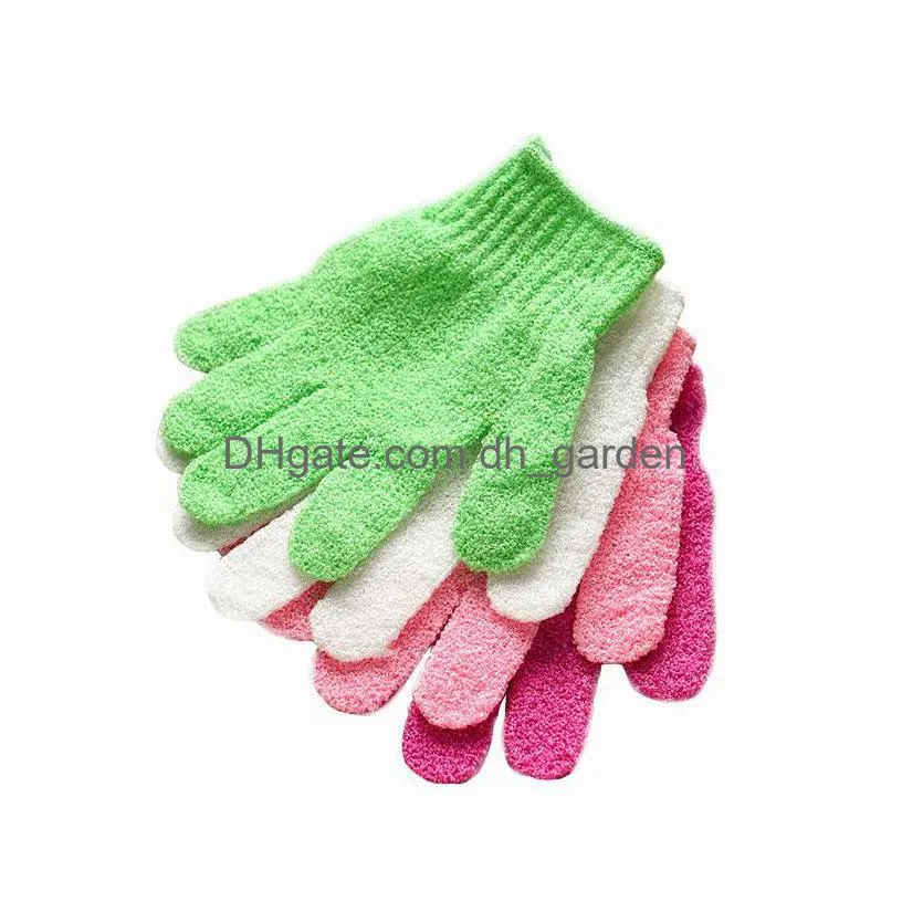 creative bathing gloves exfoliation skin massage and washing gloves candy bath towel 7 colors t500652