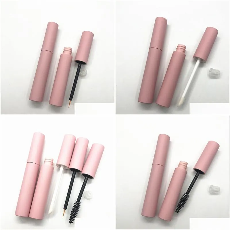 20/50/100pcs 10ml pink lip gloss tubes lip bottle empty eyeliner mascara cosmetic container packing