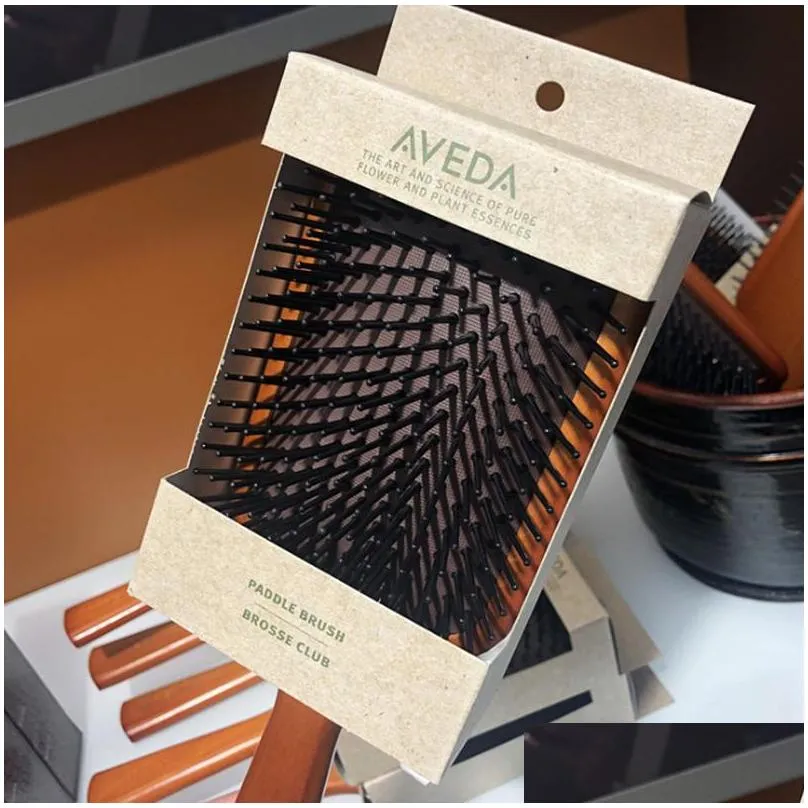 dropshipping a top quality aveda paddle brush brosse club massage hairbrush comb prevent trichomadesis hair sac massager