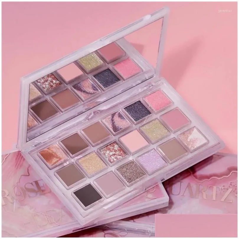 eye shadow eyeshadow palette glitter pearlescent matte acrylic transparent makeup lasting cosmetics maquillaje 18 colors