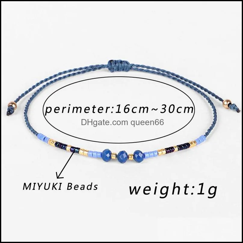 new arrival braided string bracelet for women men 4mm small seed beads braslet adjustable charm brazalete 8 colors pulseira gift1 480