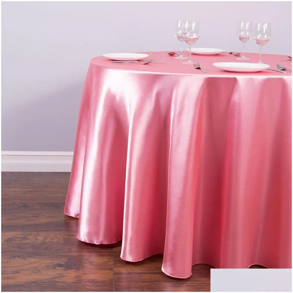 table cloth 1pcs satin tablecloth 5790120 white black solid color for wedding birthday party