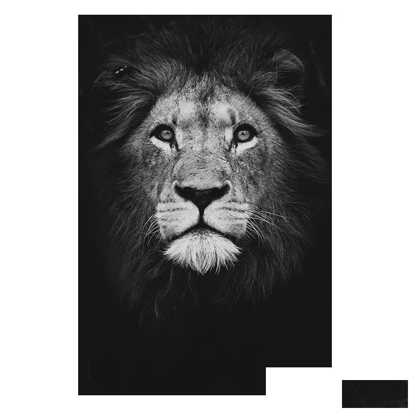 canvas painting animal wall art lion elephant deer zebra posters and prints wall pictures for living room decoration home decor