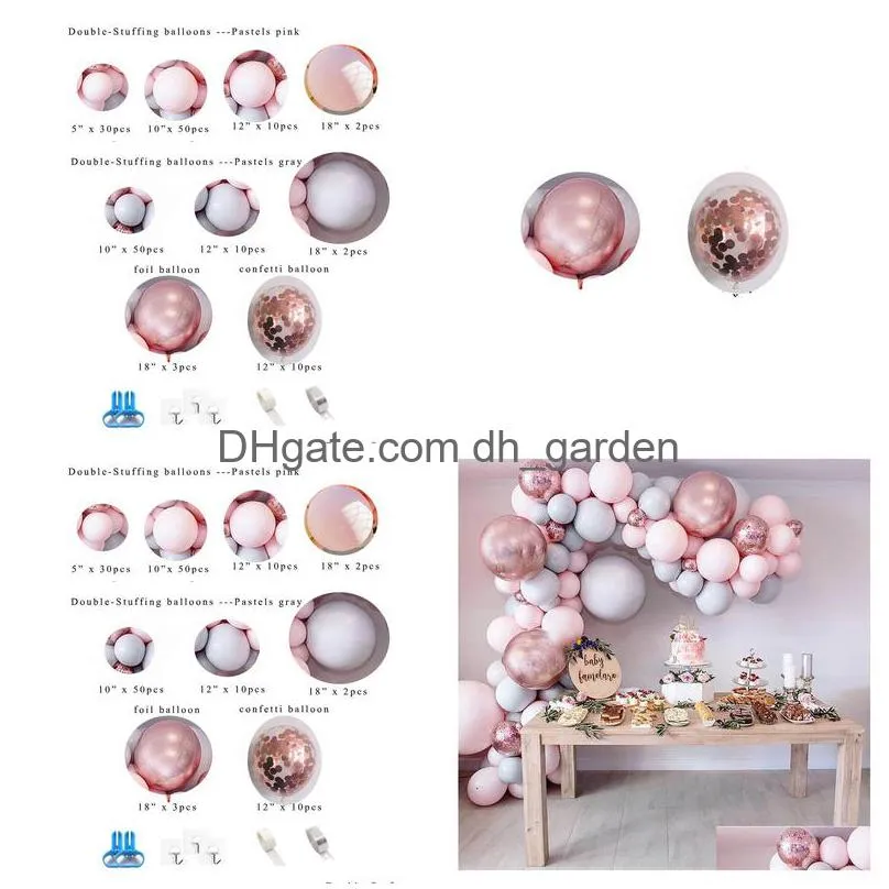 christmas party supplies balloon chain package macaron latex balloon set birthday wedding room decoration