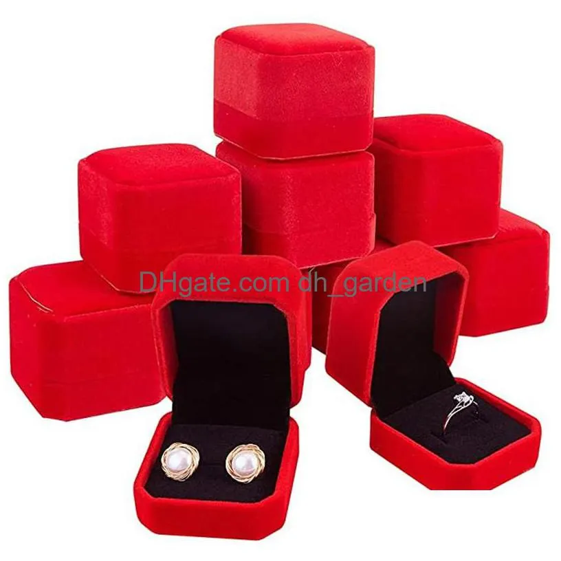 ring boxes earring pendant jewelry holder storage case gift packing box for wedding engagement display cases