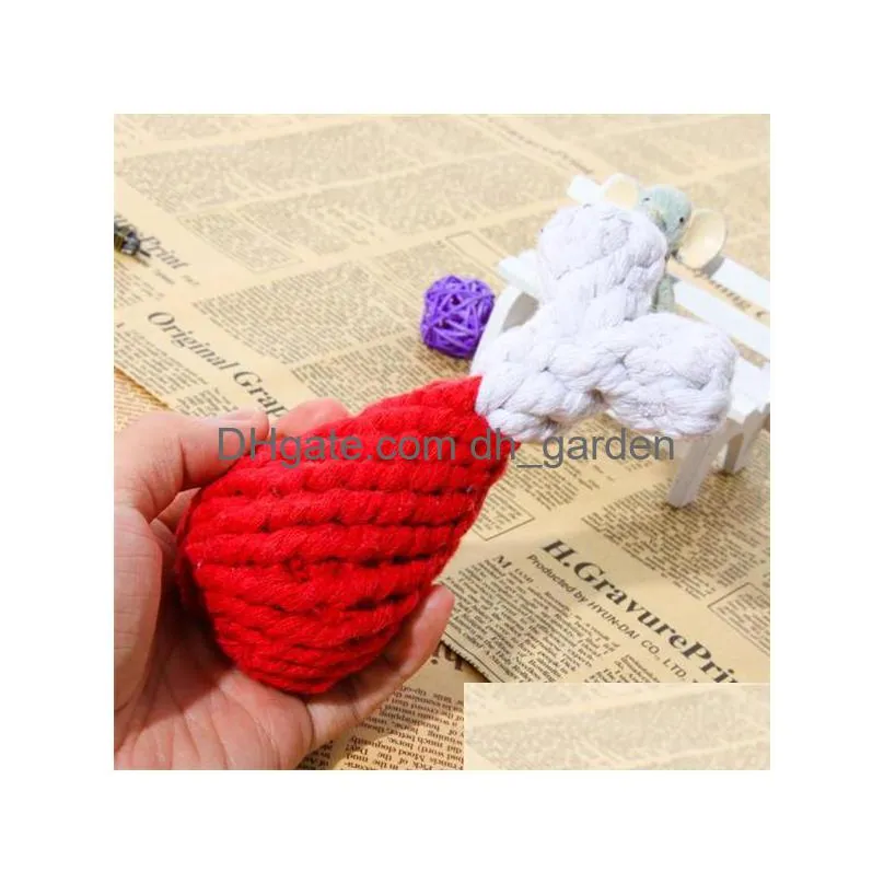 dog pet molar tooth cleaning chicken leg shape dog pet chew bite toys durable cotton rope knot dog pet toy
